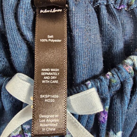 NWOT For Love & Lemons Lola Pointelle Crop Top in Blue Floral - Size M - Picture 7 of 7